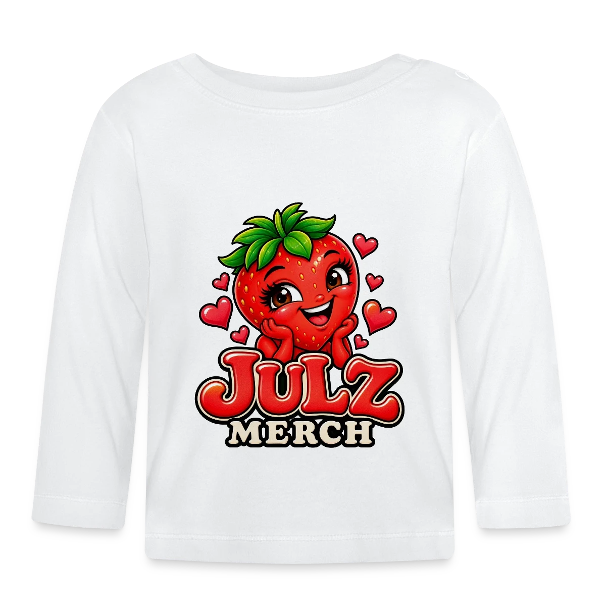 Baby organic long-sleeved shirt featuring Julz Merch Berry – Cute Strawberry