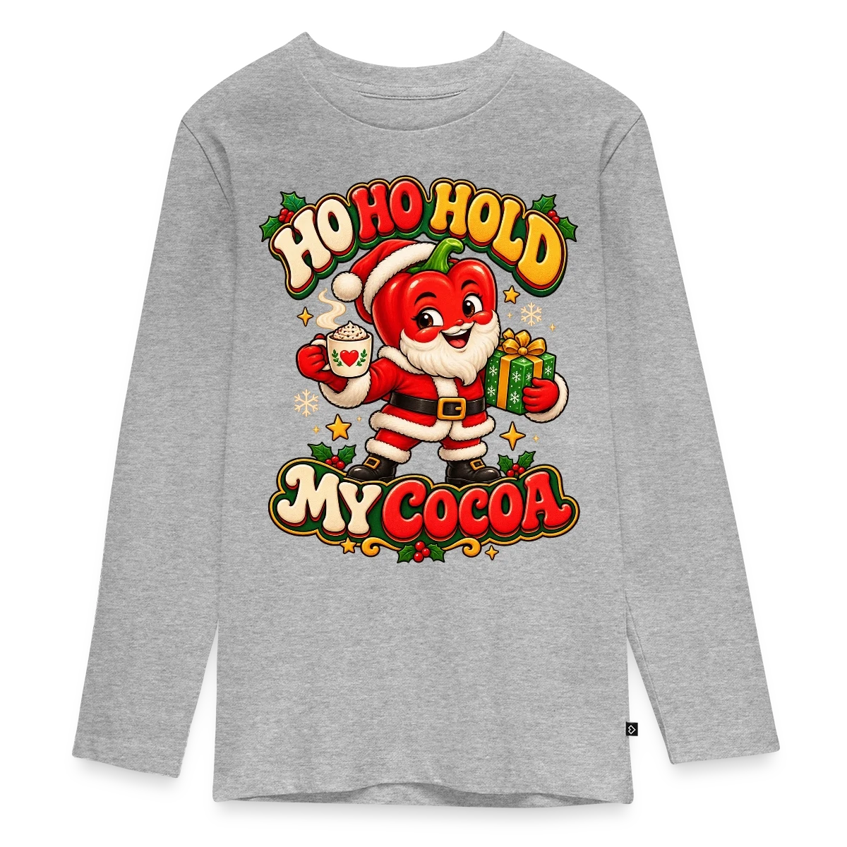 Teenager premium organic long sleeve shirt featuring Santa Pepper