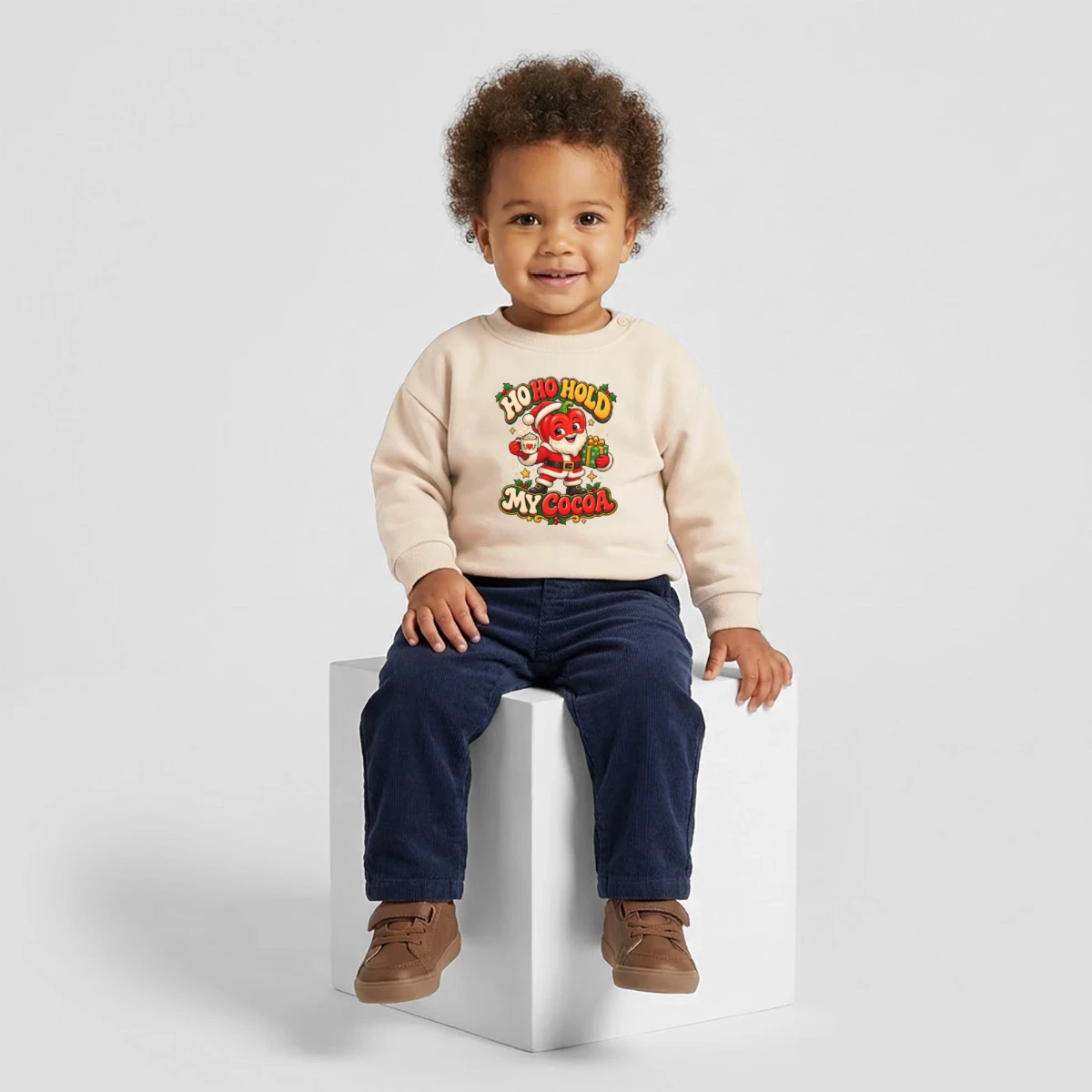 Baby Organic Sweatshirt Baby Changer by Stanley/Stella featuring Santa Pepper