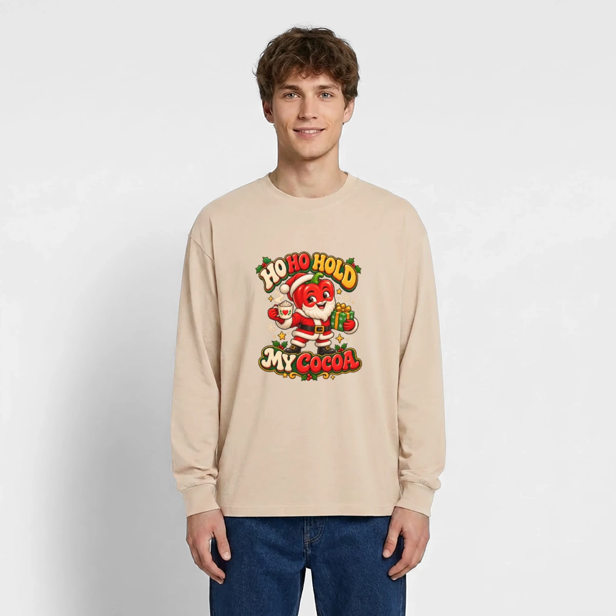 Oversized long-sleeved shirt featuring Santa Pepper